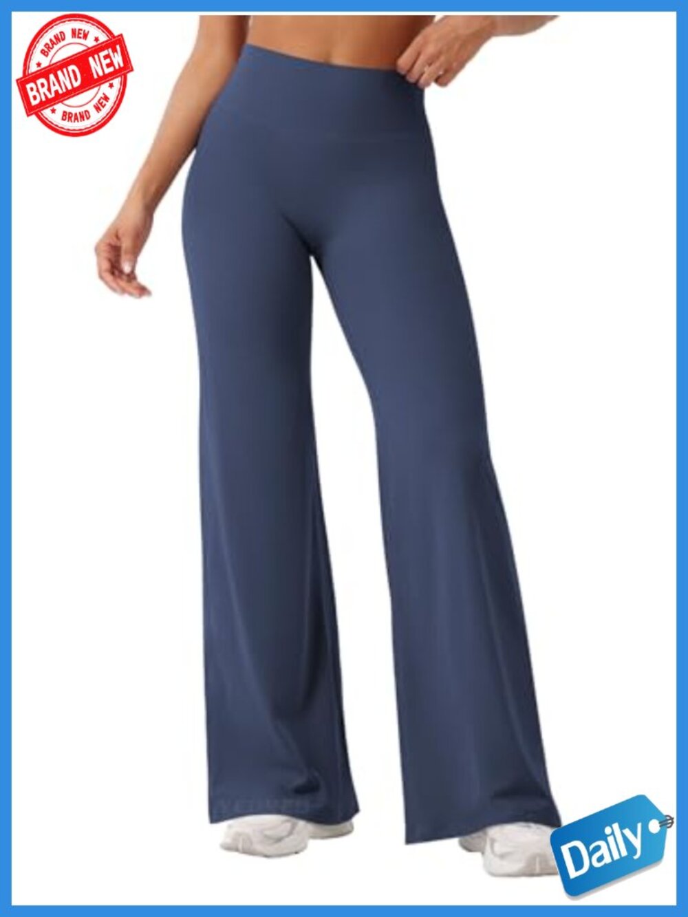 High Waist Wide Leg Leggings No Front Seam Booty Lifting Yoga Pants